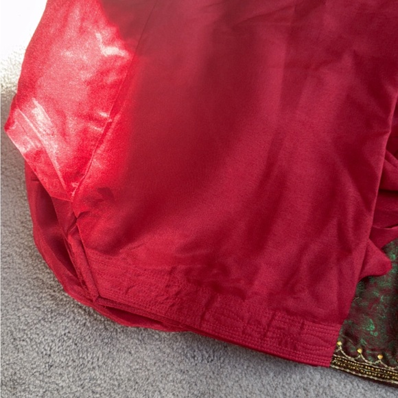 Rich Maroon Silk Salwar Suit with Heavy Embroidery – Size S - Picture 5 of 11